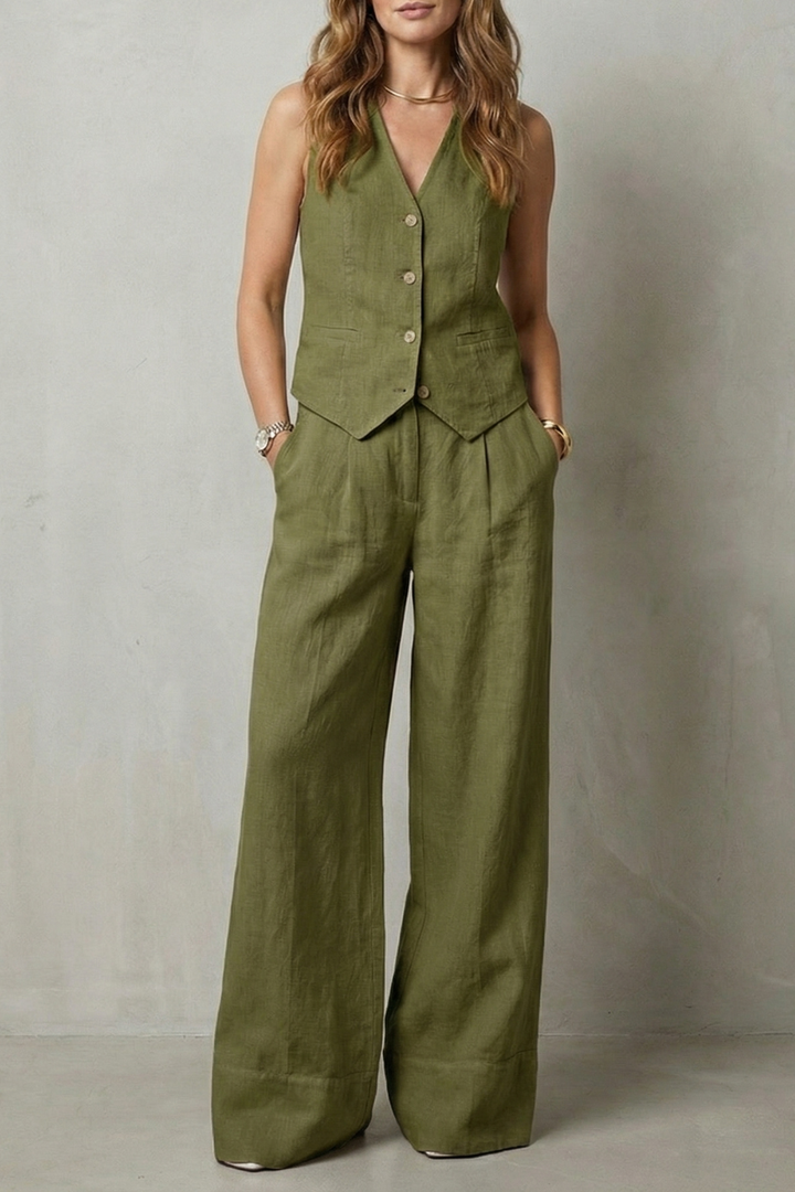 Simone vest and wide leg pants set – image 13