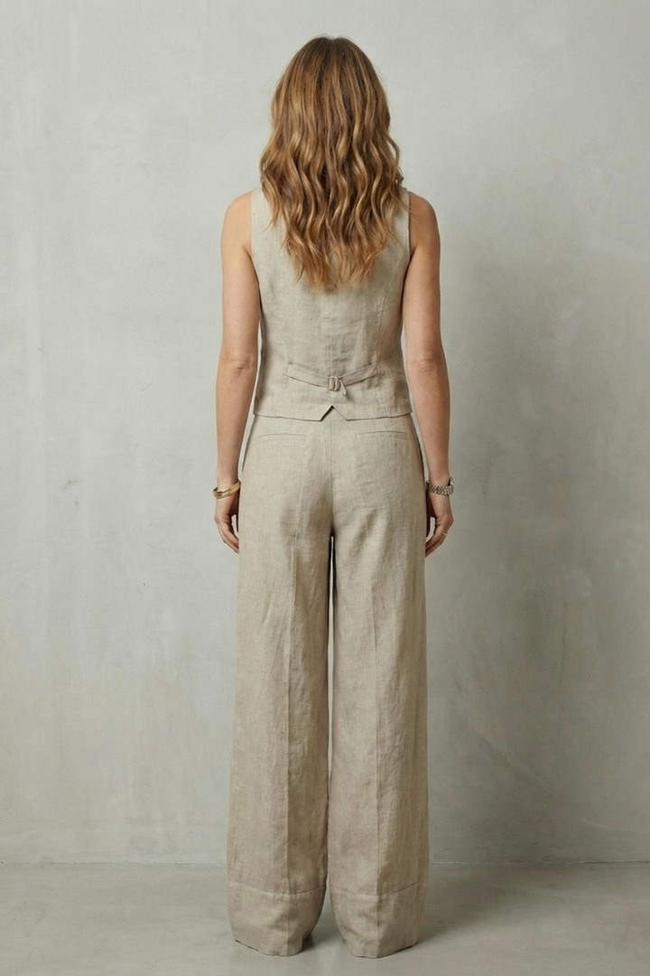 Simone vest and wide leg pants set – image 4