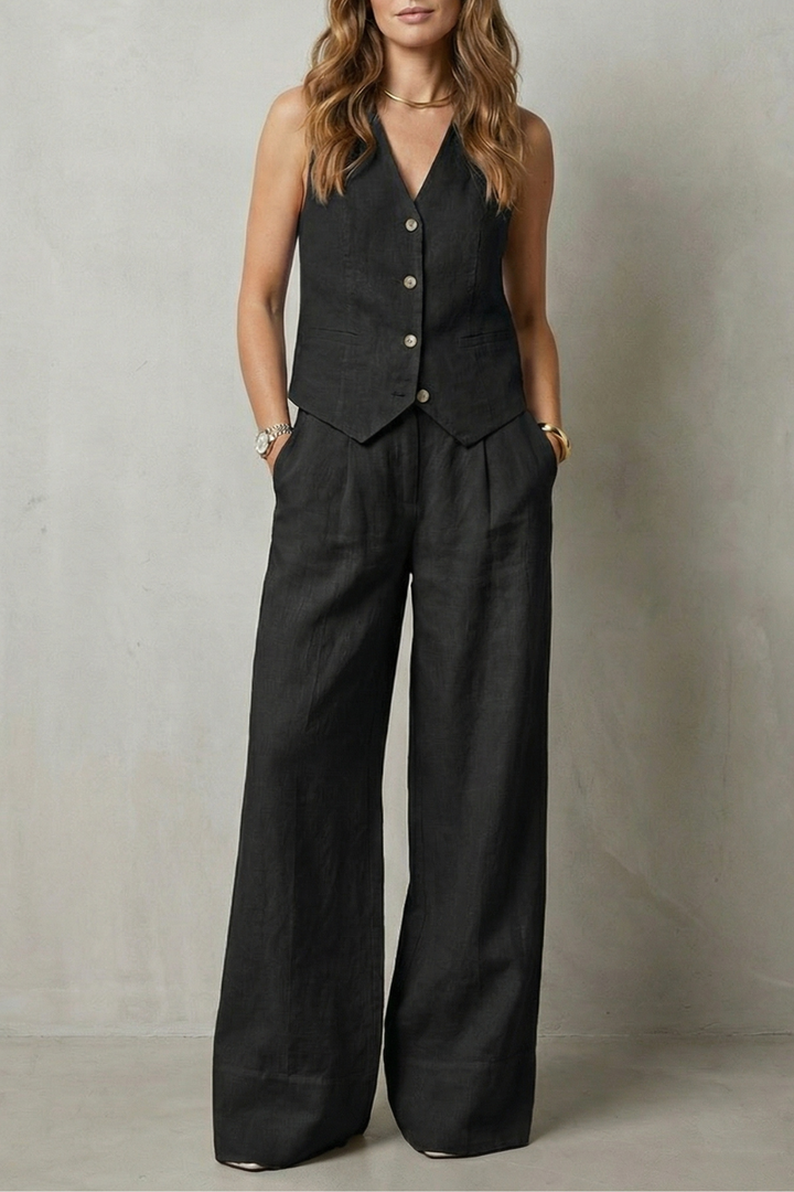 Simone vest and wide leg pants set – image 7