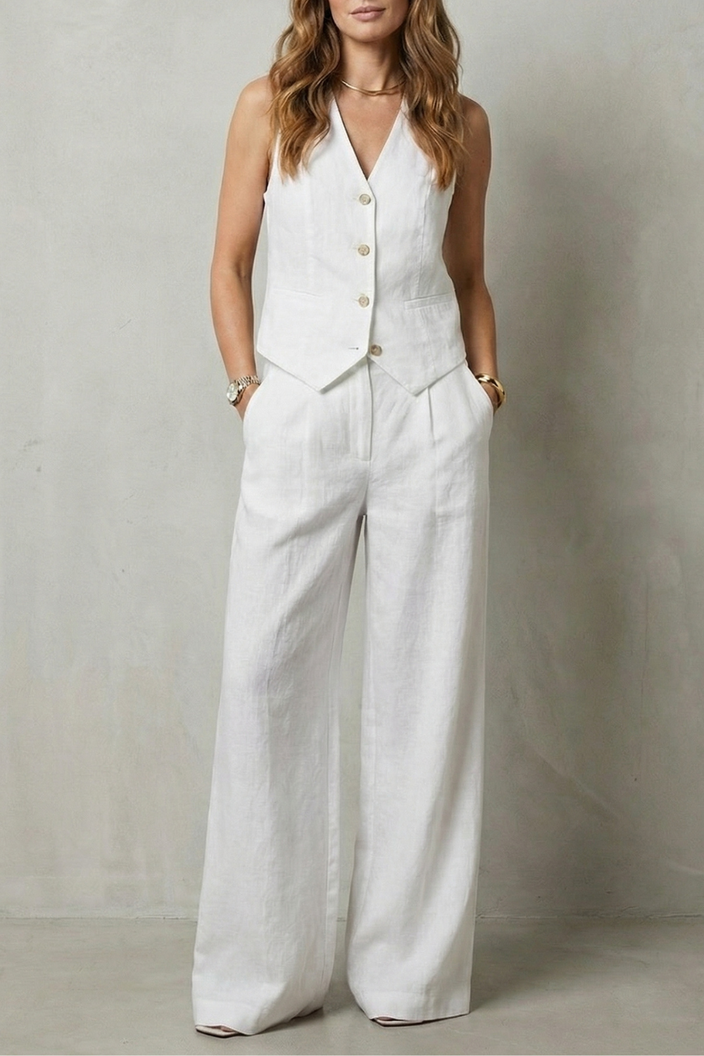 Simone vest and wide leg pants set – image 11