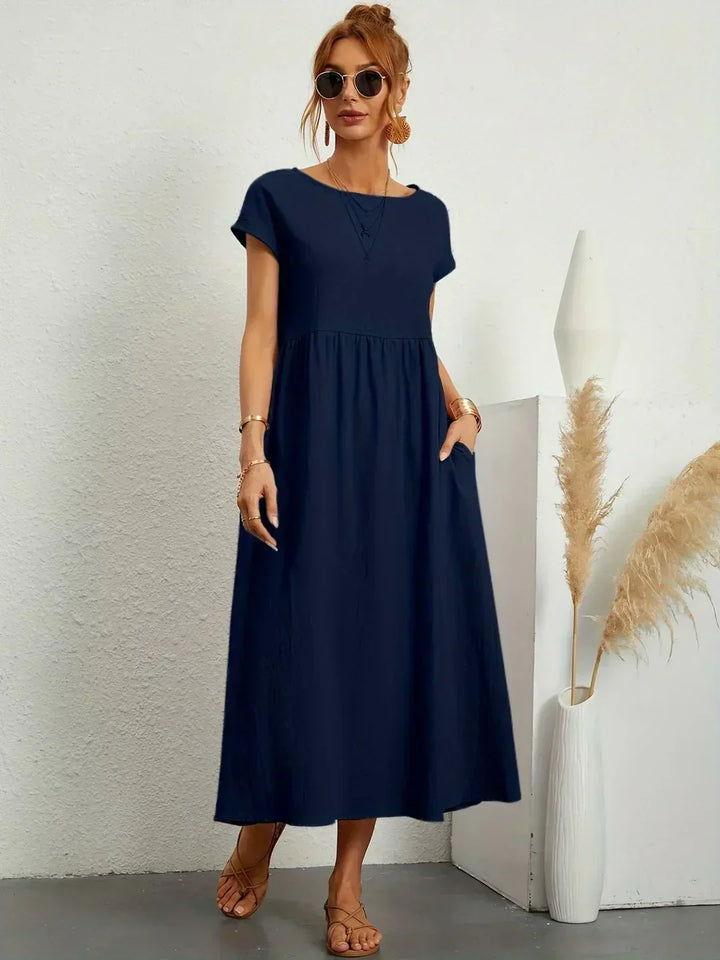 Delaney pleated midi dress – image 3