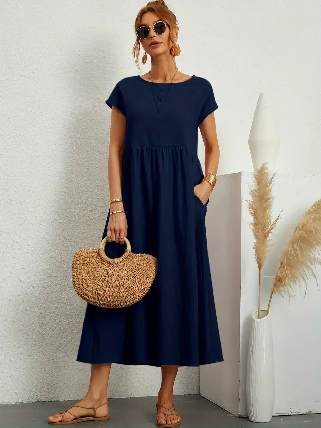 Delaney pleated midi dress – image 15