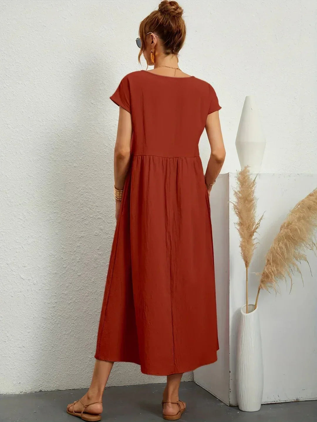 Delaney pleated midi dress – image 32