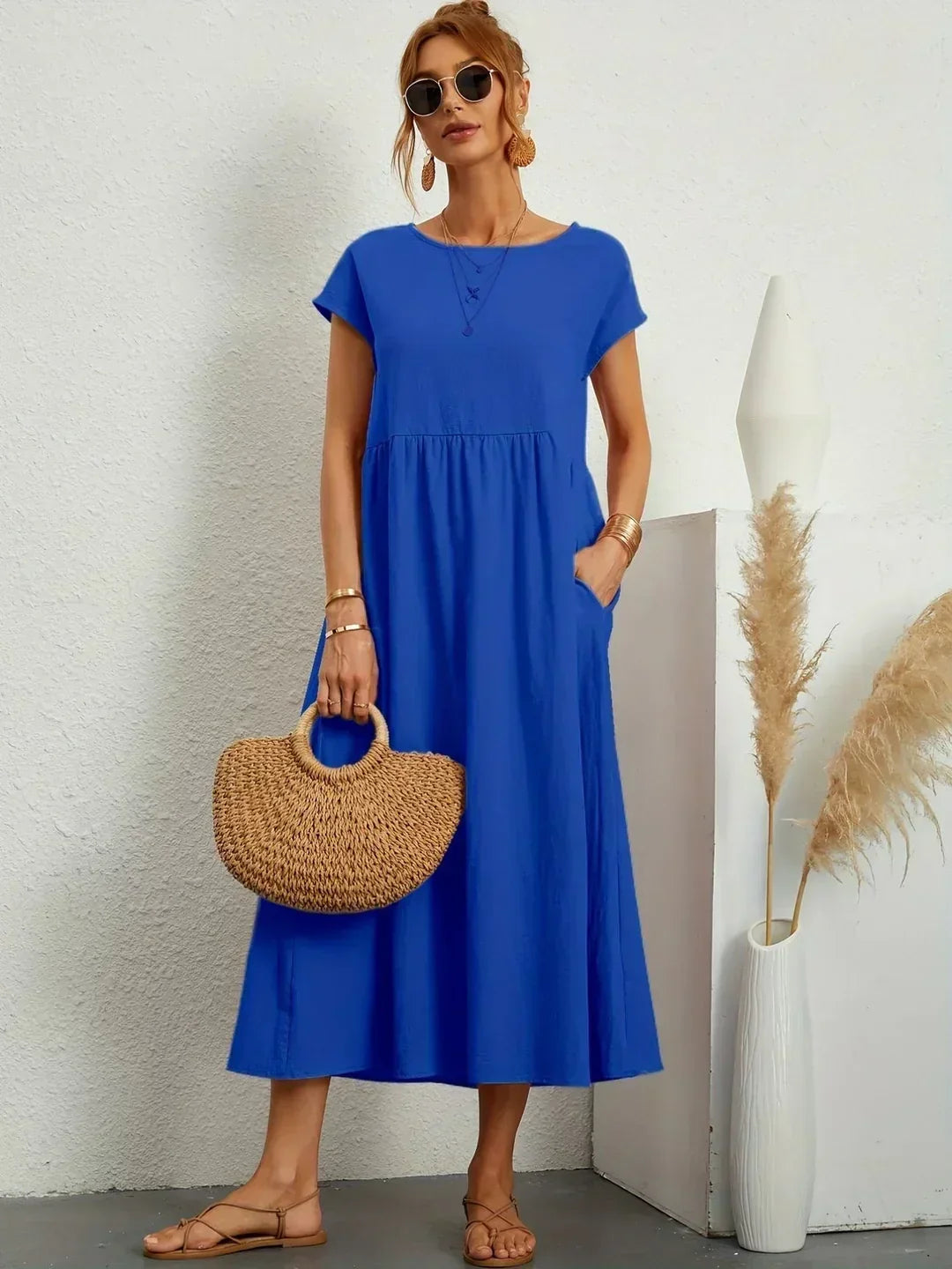 Delaney pleated midi dress – image 23