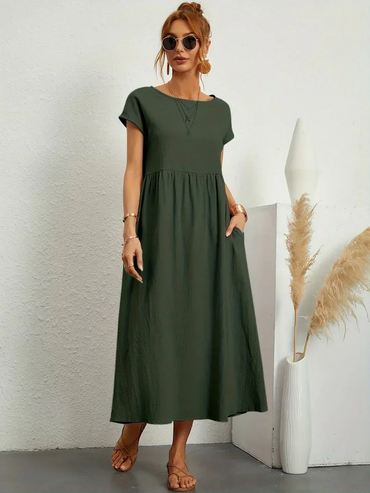 Delaney pleated midi dress – image 4