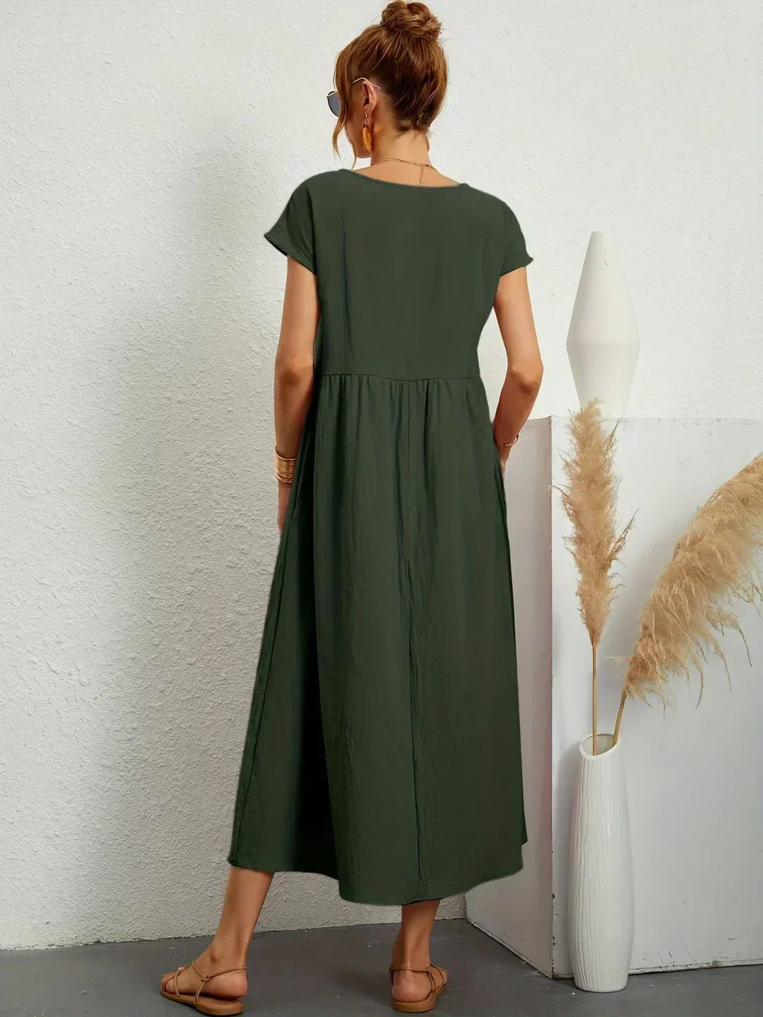 Delaney pleated midi dress – image 22