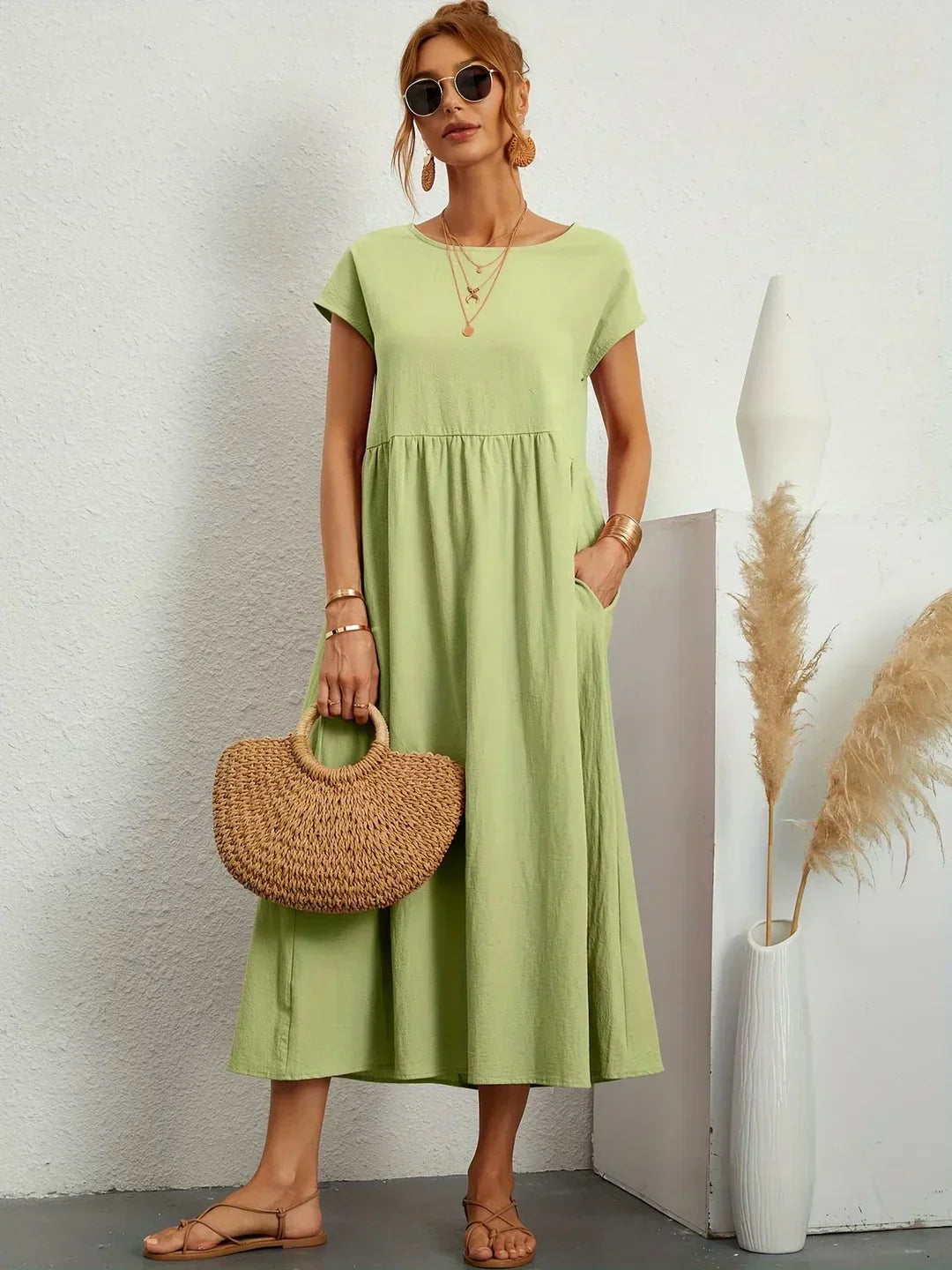 Delaney pleated midi dress – image 19