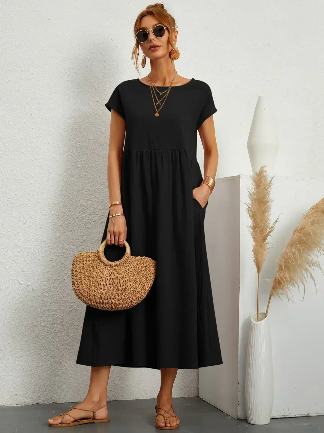 Delaney pleated midi dress – image 17