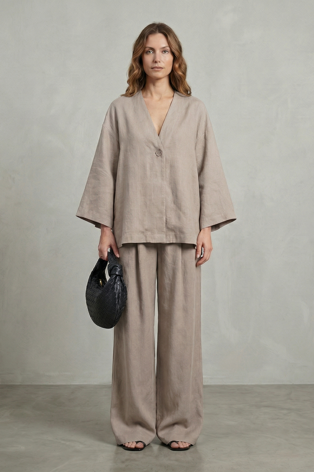Annalise wrap top and wide leg pants set – image 6