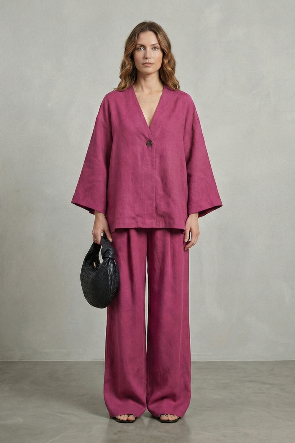 Annalise wrap top and wide leg pants set – image 10