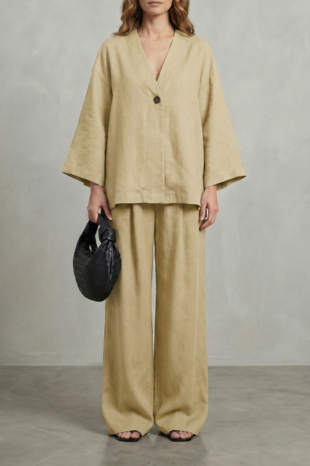 Annalise wrap top and wide leg pants set – image 15