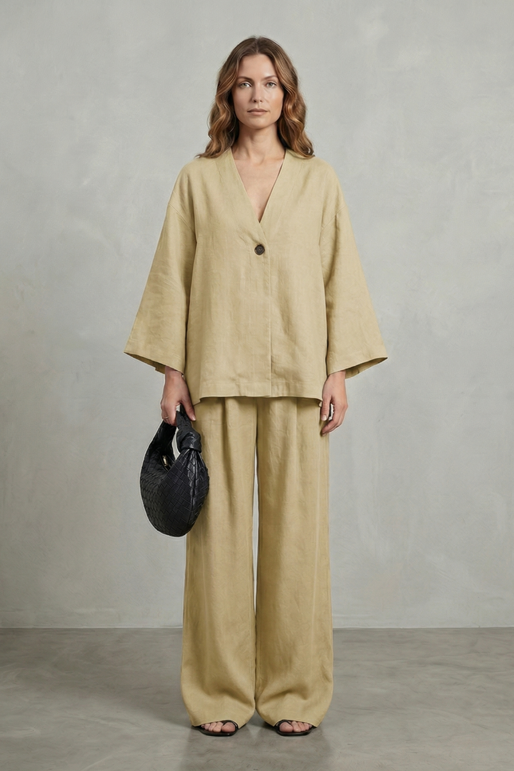 Annalise wrap top and wide leg pants set – image 16