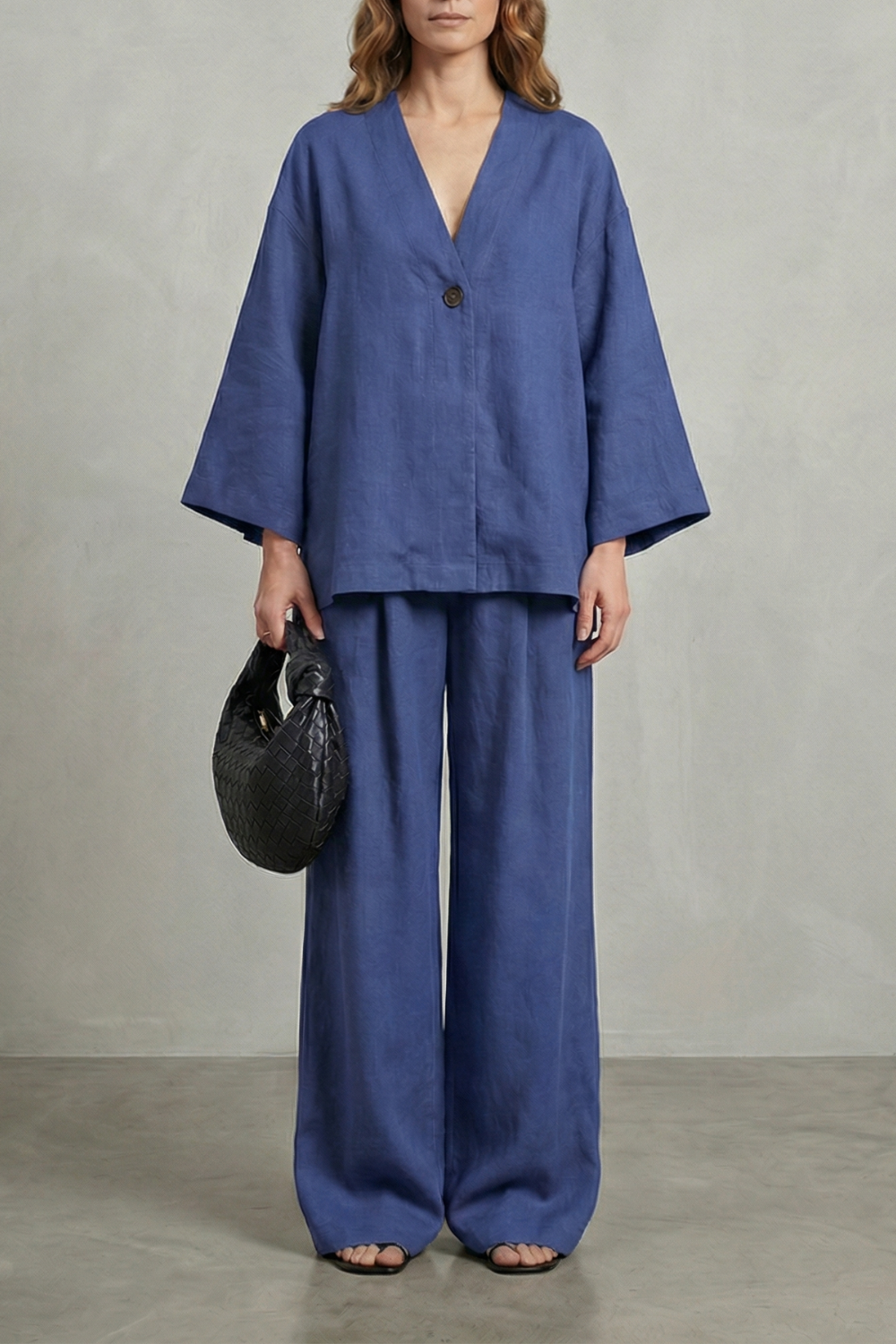 Annalise wrap top and wide leg pants set – image 17