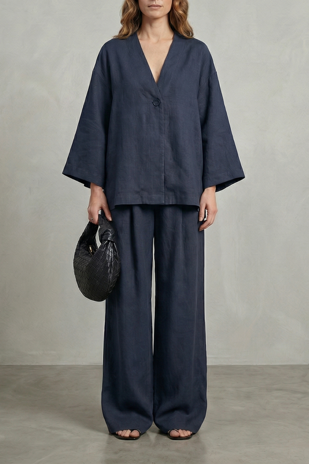 Annalise wrap top and wide leg pants set – image 7