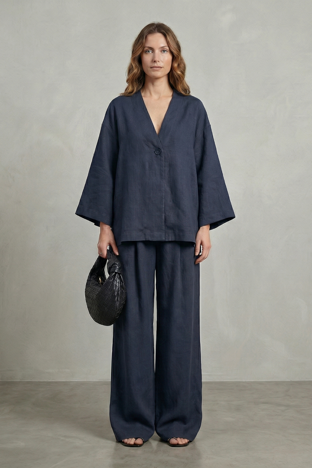Annalise wrap top and wide leg pants set – image 8