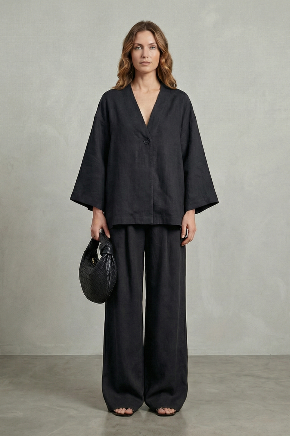 Annalise wrap top and wide leg pants set – image 14