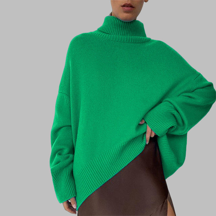 Josie fitted jersey turtleneck sweater – image 5