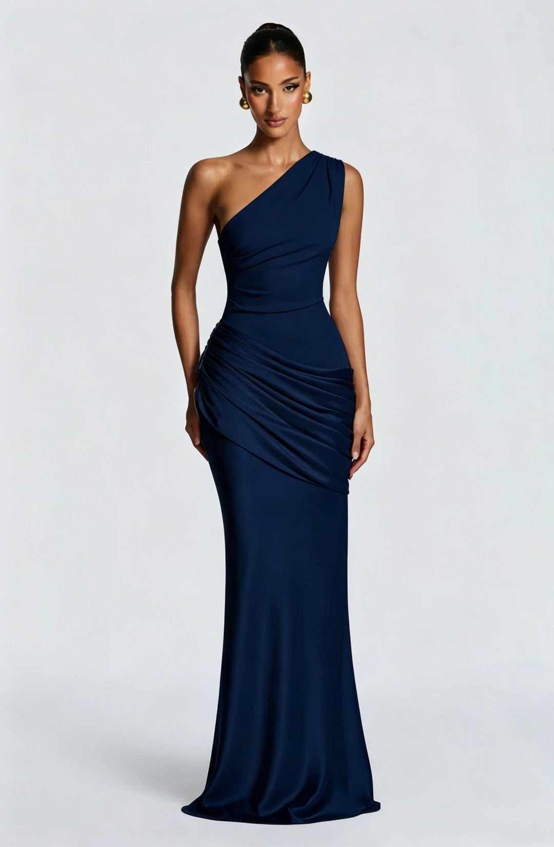 Kiana draped one shoulder maxi dress – image 14