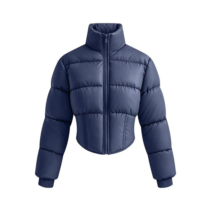 Leighton cropped puffer jacket with corset waist – image 3