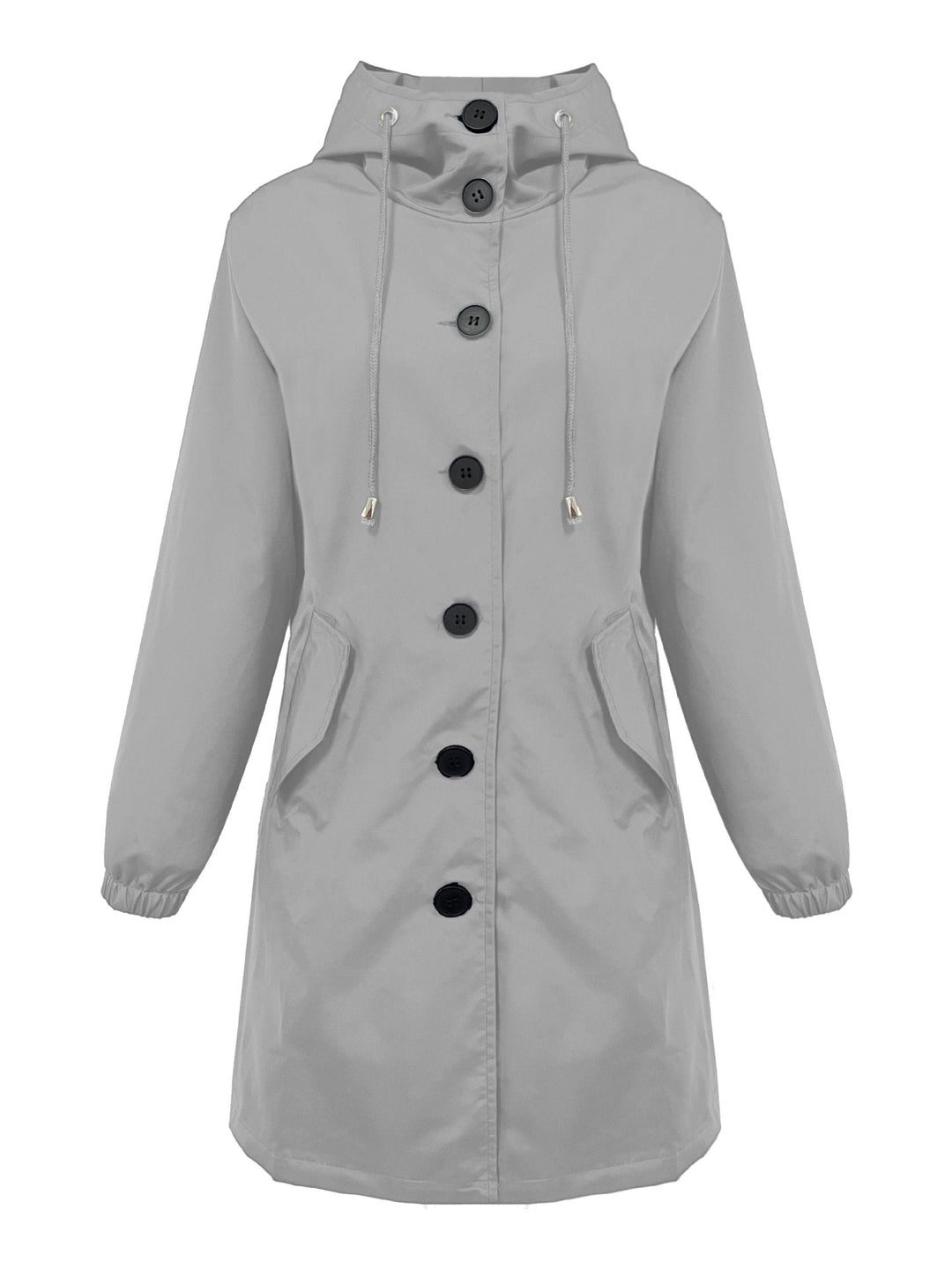 Sydney hooded button front rain parka – image 8