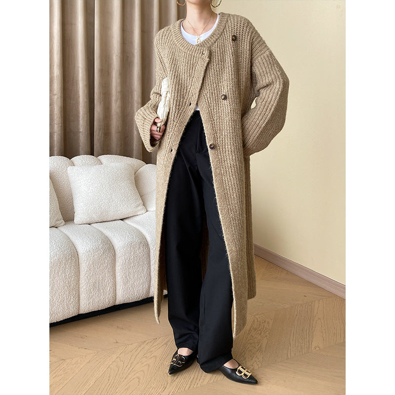 Ilana long textured pattern knit coat – image 5