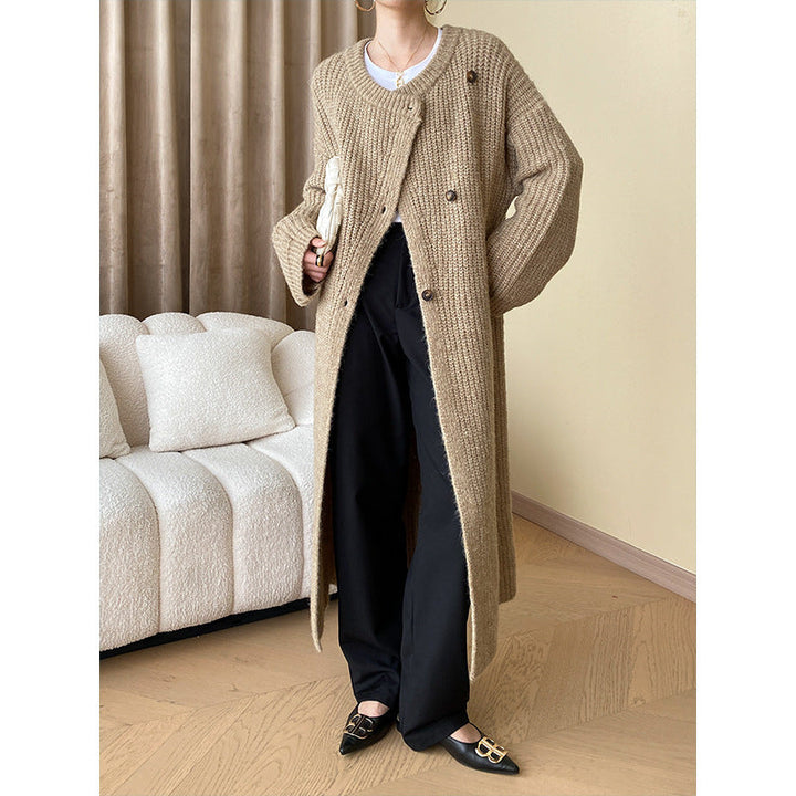Ilana long textured pattern knit coat – image 5