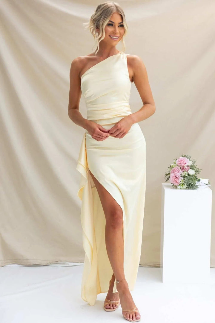 Galilea one shoulder side slit maxi dress – image 11