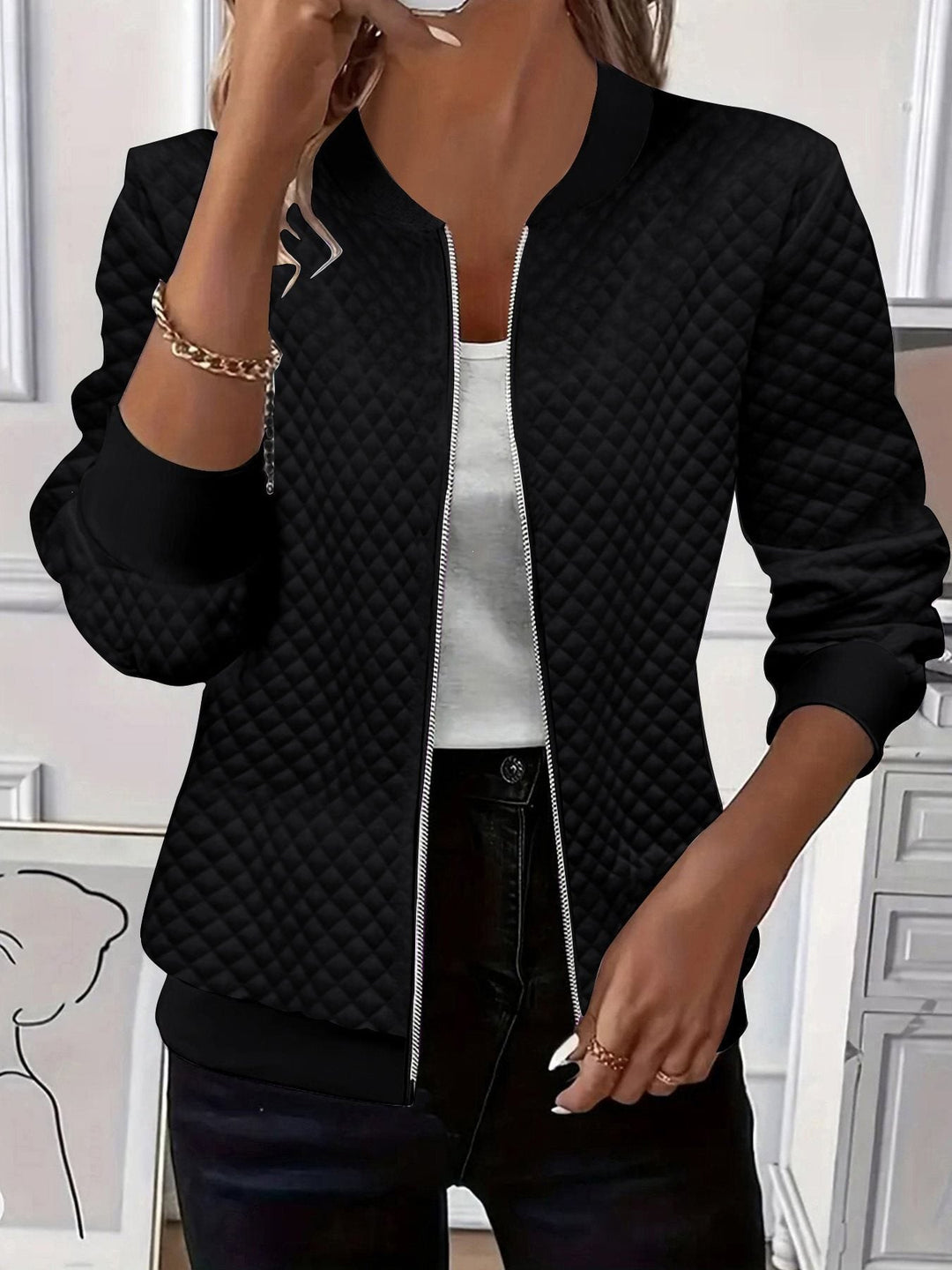 Carolina quilted bomber jacket – image 8