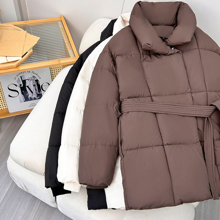 Charlie belted short puffer jacket – image 2