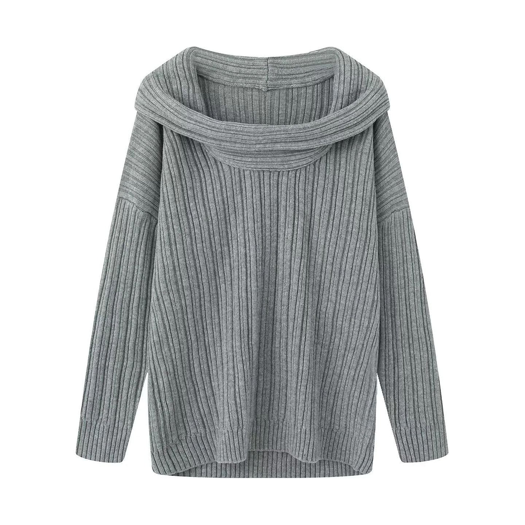 Kaylee wide roll neck ribbed sweater – image 8
