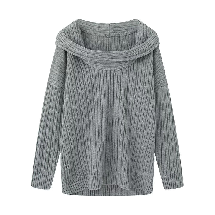 Kaylee wide roll neck ribbed sweater – image 8