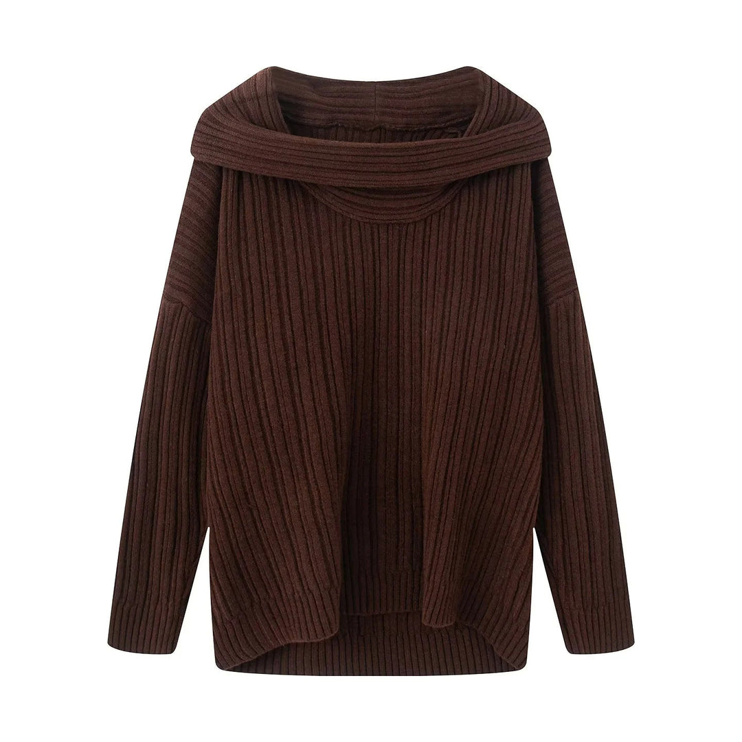 Kaylee wide roll neck ribbed sweater – image 7