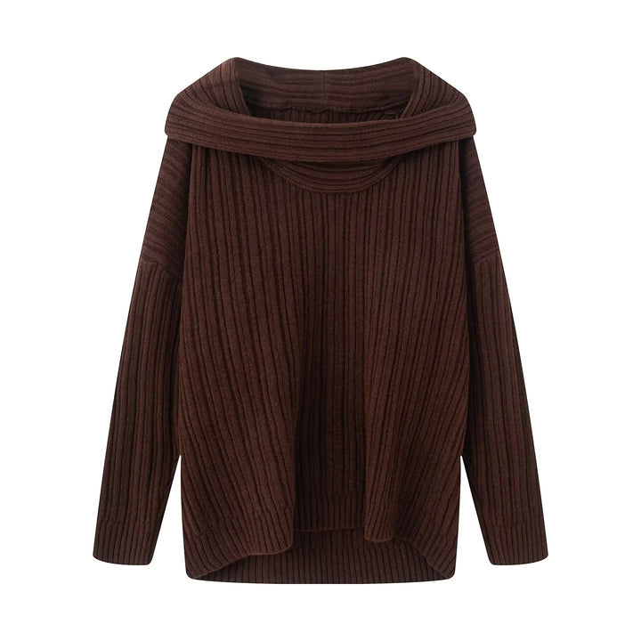 Kaylee wide roll neck ribbed sweater – image 7