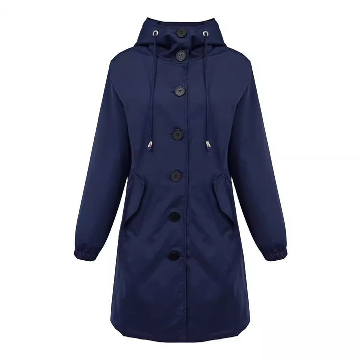 Sydney hooded button front rain parka – image 3