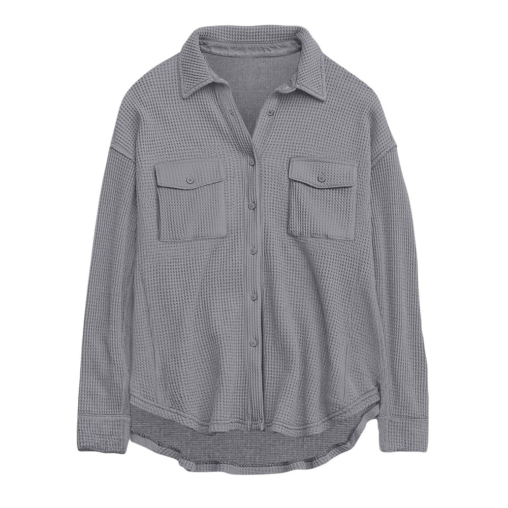 Parker oversized waffle knit shacket – image 2