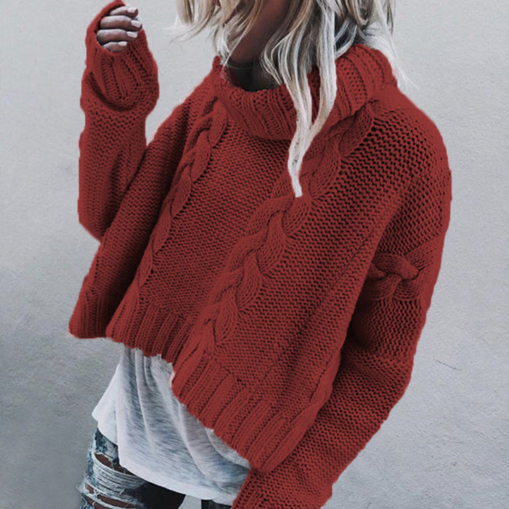 Anna chunky cable knit turtleneck sweater – image 8
