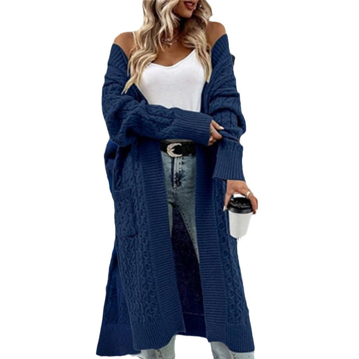 Odessa cable knit long coat with deep pockets – image 5