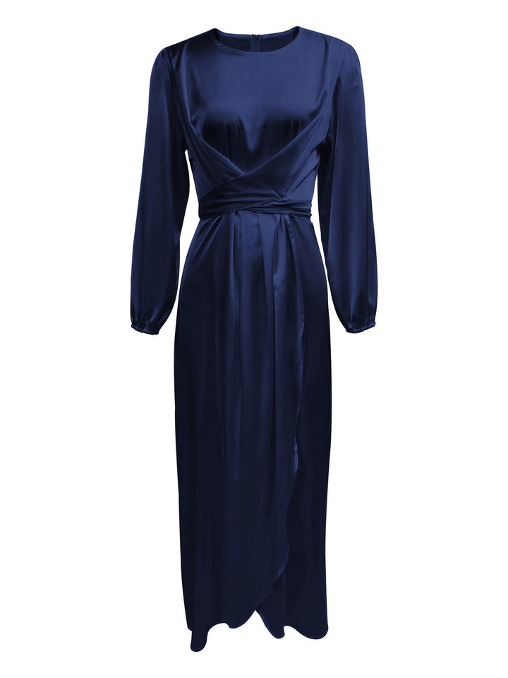Palmer long sleeve satin wrap maxi dress – image 9