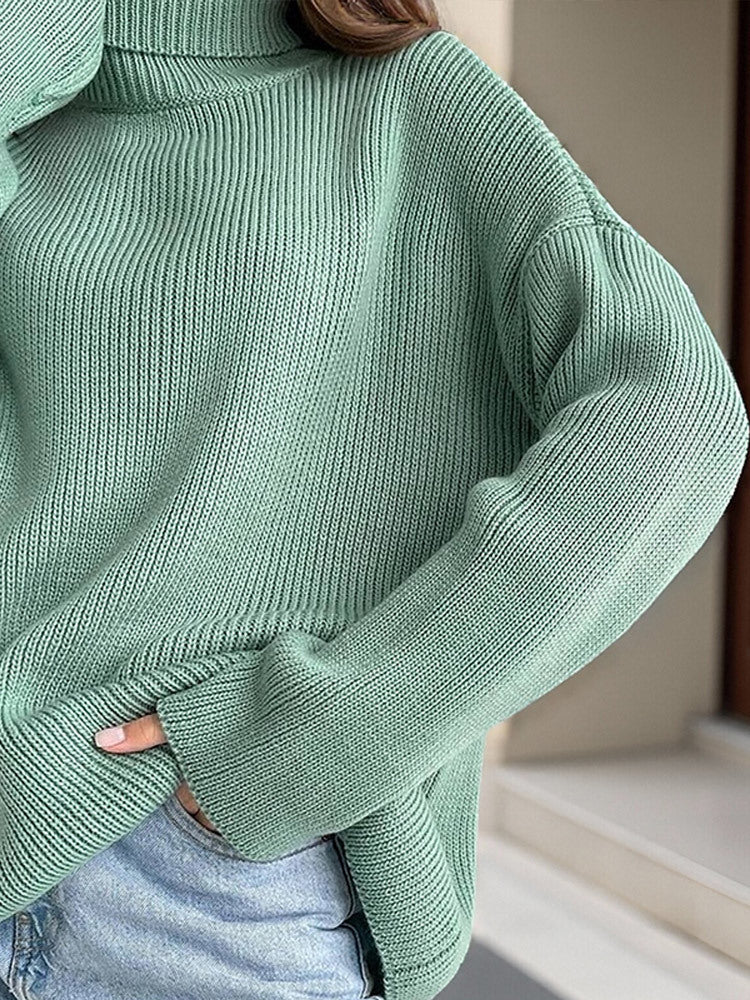 Brenna oversized ribbed turtleneck sweater – image 8