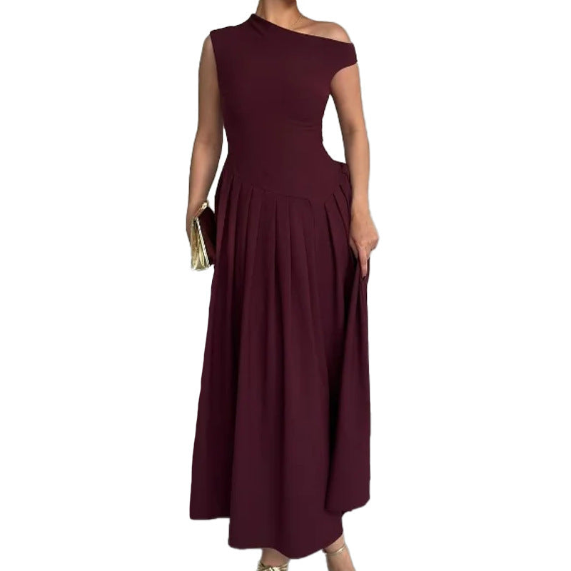 Genesis draped one shoulder maxi dress – image 5