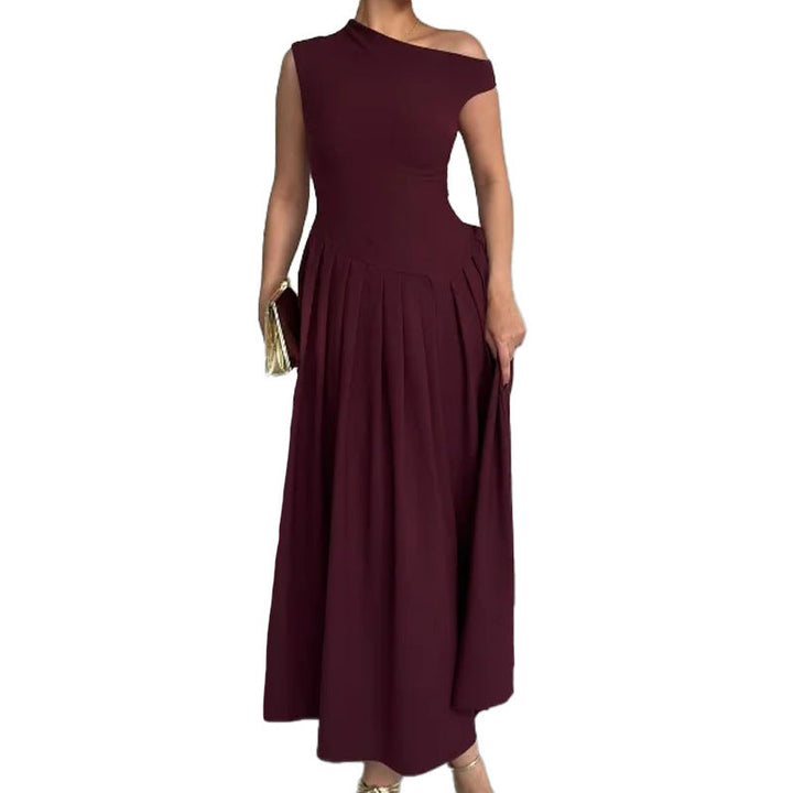 Genesis draped one shoulder maxi dress – image 5