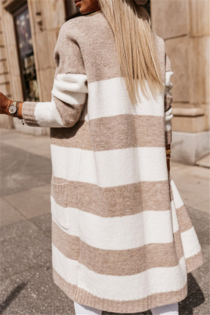 Eliana striped oversized knit coat – image 8