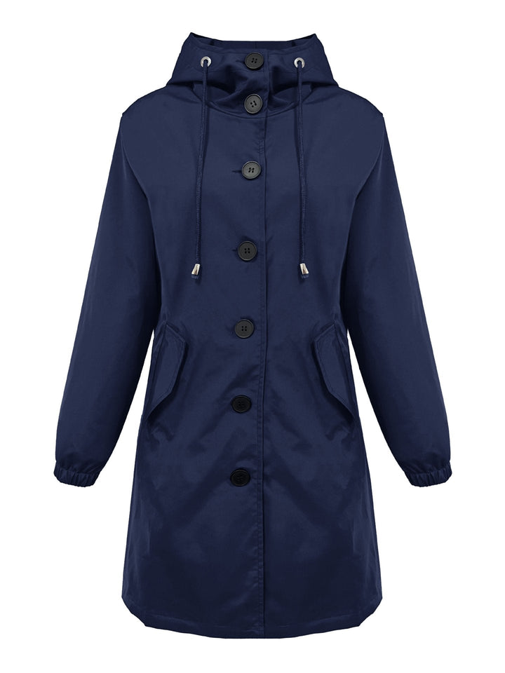 Sydney hooded button front rain parka – image 10