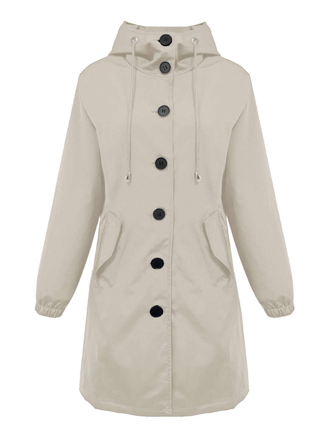Sydney hooded button front rain parka – image 11