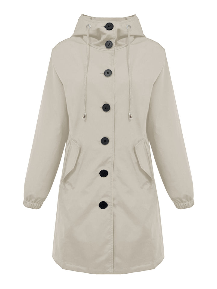 Sydney hooded button front rain parka – image 11