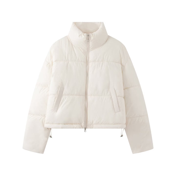 Larissa high collar cropped puffer jacket – image 2