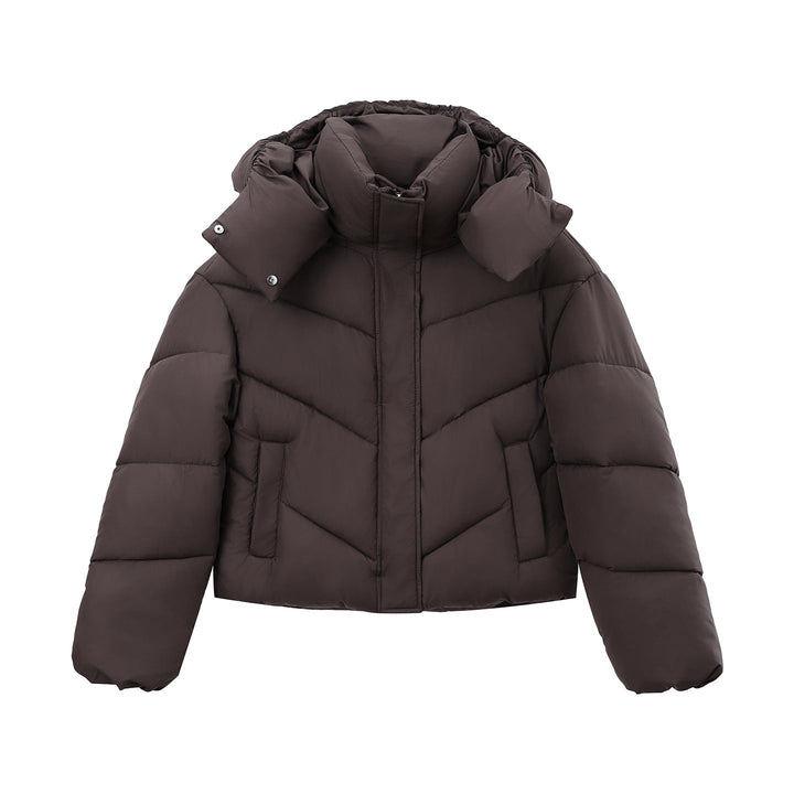Faye cropped puffer jacket with removable hood – image 5