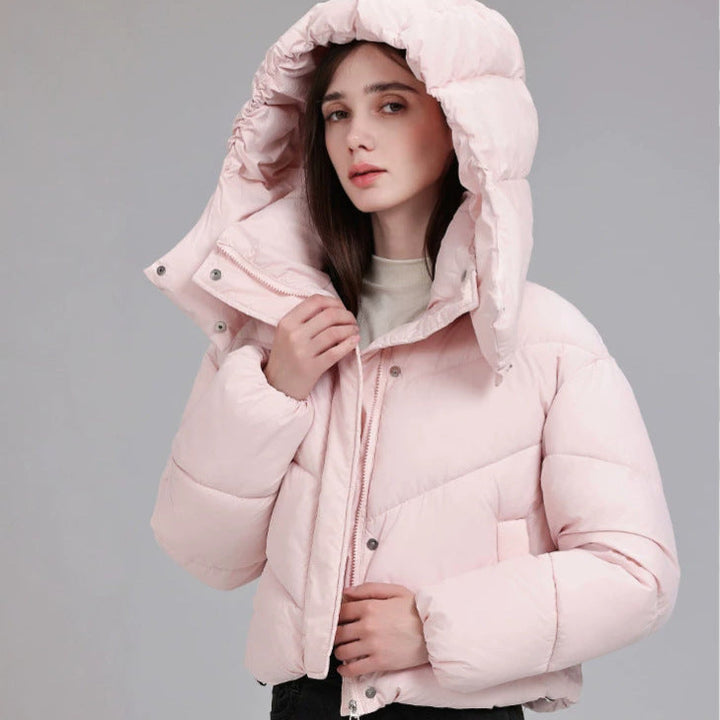 Faye cropped puffer jacket with removable hood – image 4