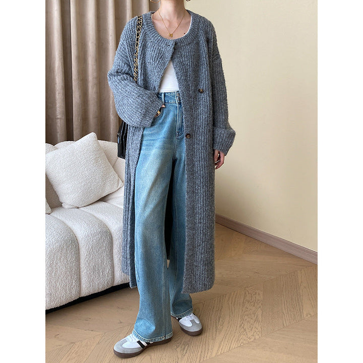 Ilana long textured pattern knit coat – image 4