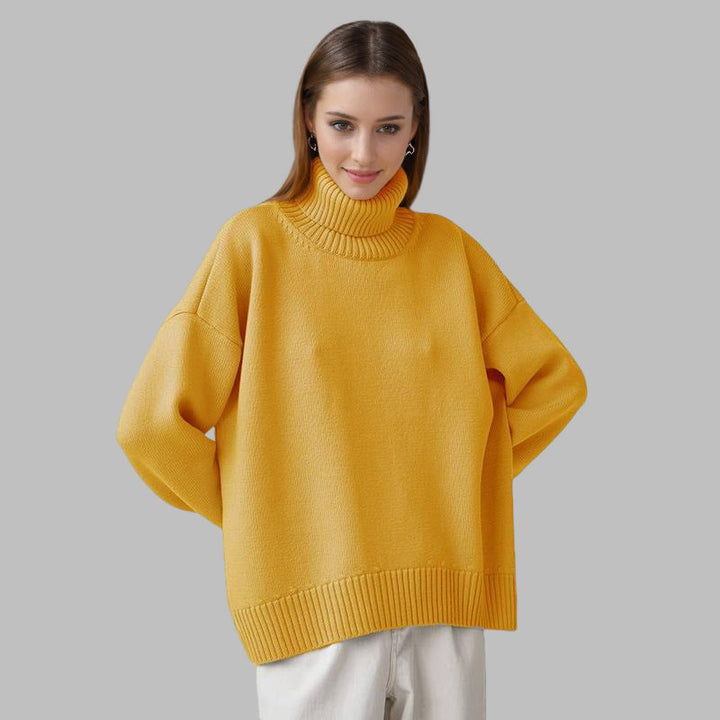 Josie fitted jersey turtleneck sweater – image 6